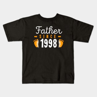 Father Since 1998 Happy Fathers Day Best Daddy Kids T-Shirt